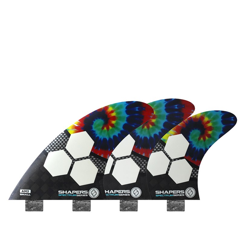 Shapers Fins - Spectrum AM3 Tri-Quad-5 Fin (FCS) - Tie Dye - Small