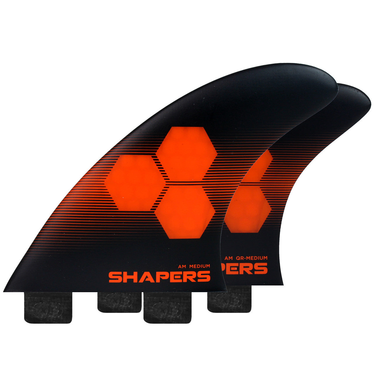 Shapers Fins - AM1 Tri-Quad-5 Fin (FCS1) - Orange - Medium – Wetfins