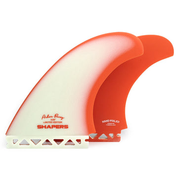 Shapers Fins - AP 5.59" (Futures) Asher Pacey Twin Fins + Trailer - Orange