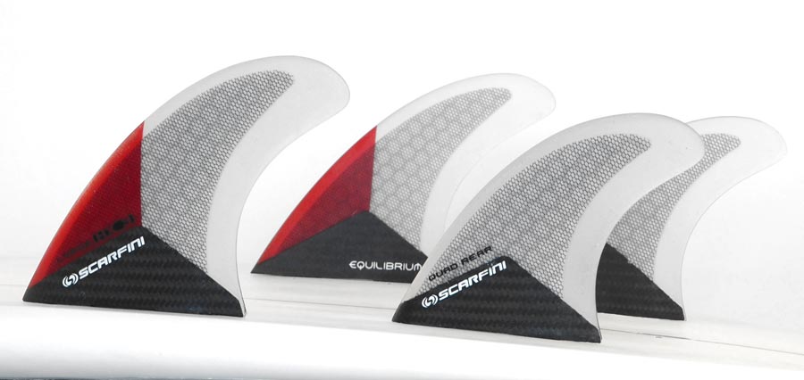 Scarfini Fins - HX3-Quad - Red - (FCS) Medium/Large